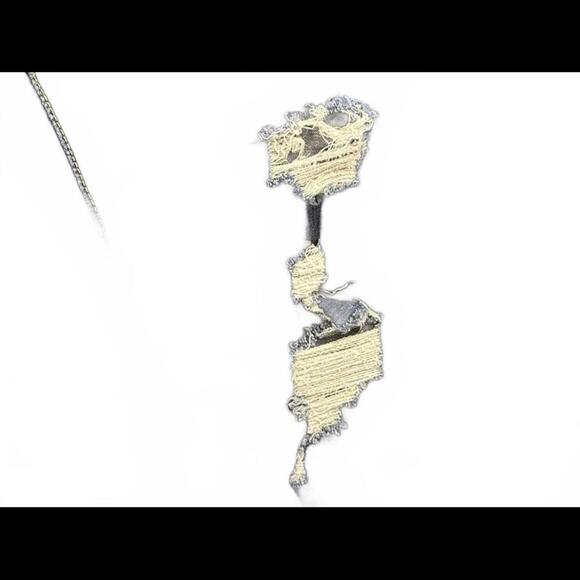 Stylish Ripped Blue Jeans - High Rise, Size 24W - Picture 5 of 7